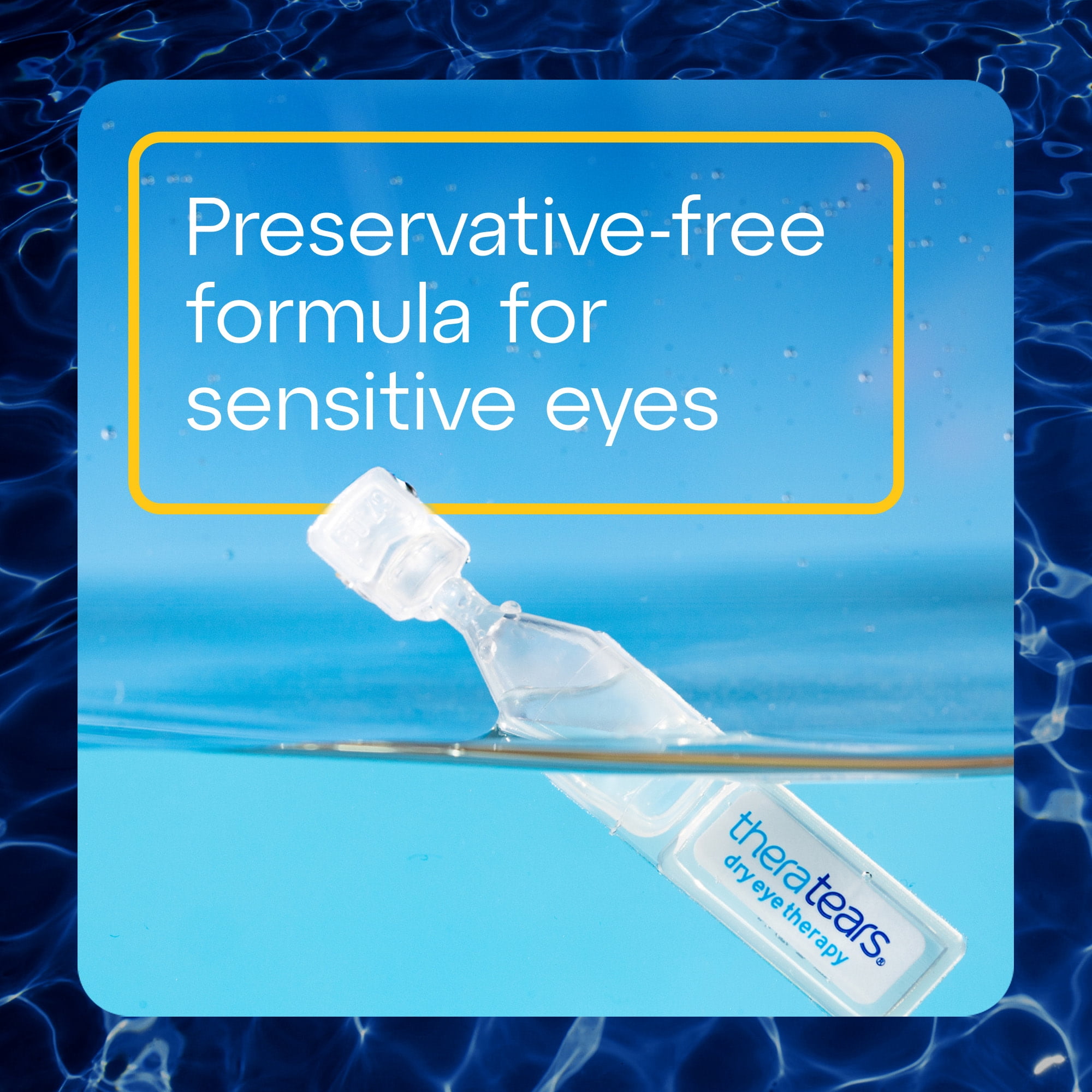 (3 pack) TheraTears Dry & Tired Preservative-Free Eye Drops for Dry Eye Relief, 30 Single-Use Vials