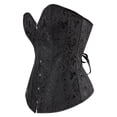 thumbnail image 2 of Women's Bustier Corset Top Lace Up Corsets Plus Size Floral Vintage Overbust Corset, 2 of 5