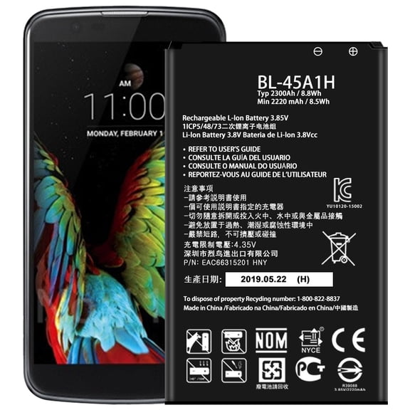 Replacement BL-45A1H EAC63158301 Battery For LG Premier LTE L61AL L62VL/K10 MS428 K428 K425 F670L/2016 Dual/K420 K420N