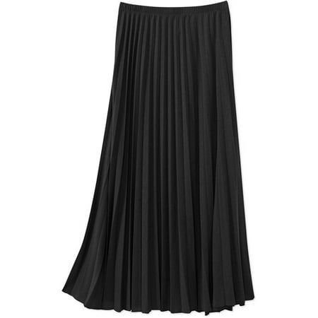 Alexis Taylor Women's Plus-Size Pleated Knit Maxi Skirt