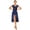 Navy_Blue, variant on iEFiEL Womens Sheer Mesh Patchwork Lyrical Dance Dress Sleeveless Skirted Leotard Dance Costume Black M