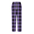 thumbnail image 6 of Fabrcox Plaid Flannel Pajama Pants for Men M-Xxl Xxxl Wide Leg Pj Bottoms with Pockets Winter Warm Casual Drawstring Sleepwear Pants Purple L, 6 of 6