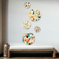 thumbnail image 2 of Designart "Geometric Resurgence In Midcentury Design" Geometric Round Wall Art Set Of 5 - Orange Mid-Century Office Room Wall Art Set, 2 of 6