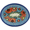 thumbnail image 2 of Polish Pottery 11½-inch Oval Bowl (Bold Poppies Theme) Signature UNIKAT Hand Painted in Boleslawiec, Poland + Certificate of Authenticity, 2 of 6