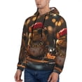 thumbnail image 3 of Fotbe Men's Hoodie with Hip-Hop Guinea Pig. Pattern - Kangaroo Pocket Pullover Hooded Sweatshirt, Perfect for Daily Wear, Travel, and Home-Medium, 3 of 7