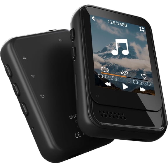 MP3 Player with Bluetooth,Mini MP3 Player with Speaker,Built-in Micro SD Card Slot,Portable Music Player with FM Radio,Video,Voice Recorder,Earphones, for Kids,Sports and Gifts,Max 512GB Expand