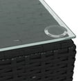 thumbnail image 2 of vidaXL Patio Coffee Table Gray 23.6"x23.6"x11.8" Poly Rattan and Glass, 2 of 16