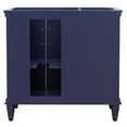 thumbnail image 6 of 37 in. Single Wooden Vanity  Blue White Carrara Rectangle Right Door.Right Sink, 6 of 14