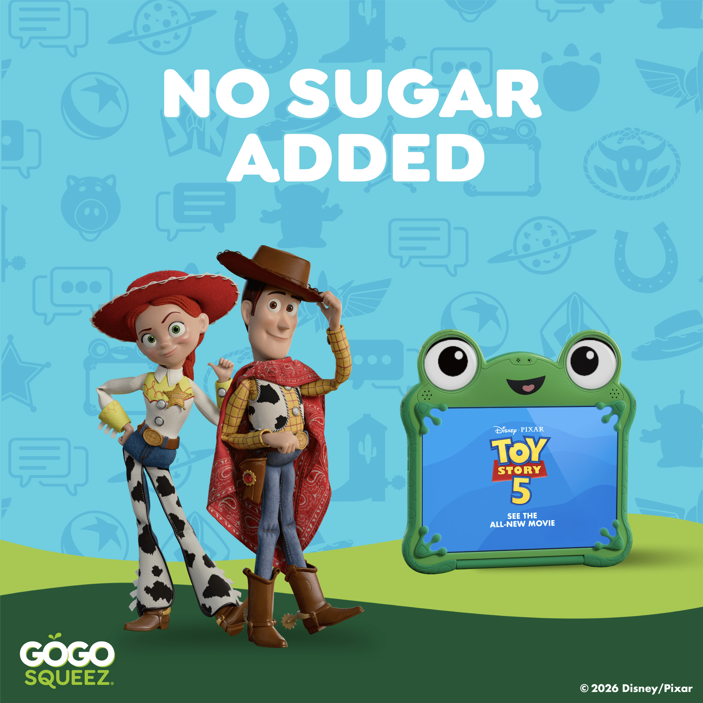 GoGo squeeZ  Toy Story 5  No Sugar Added  Apple Applesauce Pouches, 3.2 oz (10 Pack)
