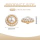 thumbnail image 2 of Uxcell 15pcs Botones de Metal 20mm Redondos de Perla para Manualidades de Vestidos, Dorado, 2 of 7