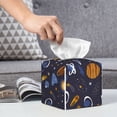 thumbnail image 4 of Leather Tissue Box Cover Square - Galaxy Waterproof Tissue Box Holder Paper Case Organizer Dispenser for Modern Home Office Room Home Bathroom Decor, 4 of 7