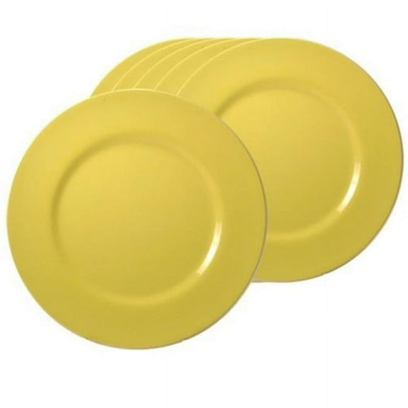 Calypso Basics, 6pc Melamine Salad Plate Set, Lemon