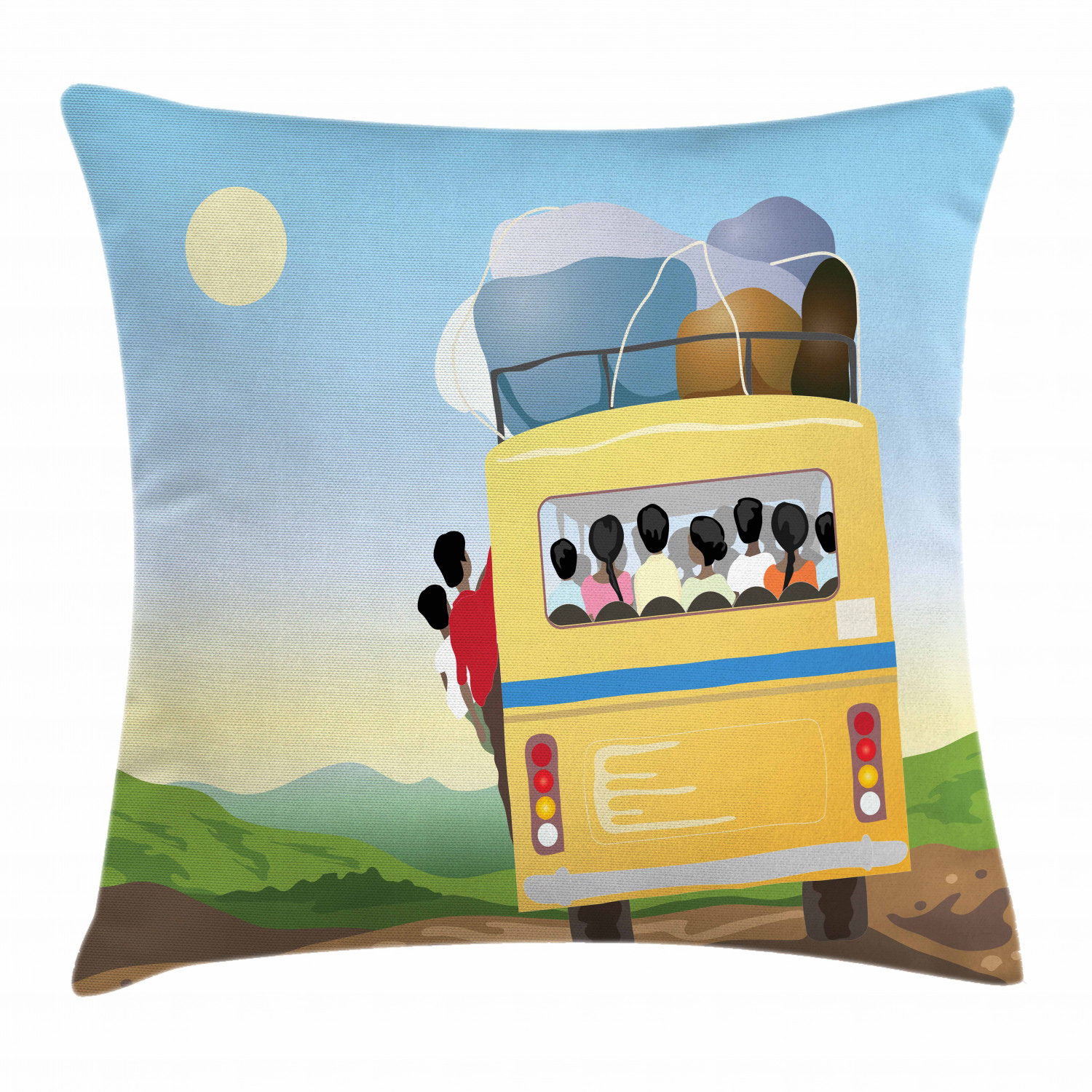 cat bus pillow