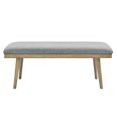 thumbnail image 2 of Pemberly Row Modern / Contemporary 20" Gray Polyester Dining Bench, 2 of 7