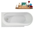 thumbnail image 6 of 65" Streamline B-344-111-BNK Soaking Freestanding Tub and Tray With Internal Drain in Brushed Nickel, 6 of 10