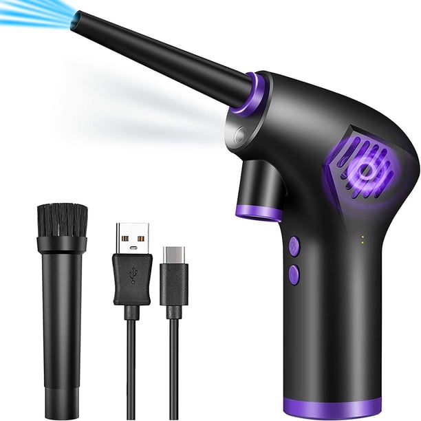 Soplador de polvo eléctrico, aspirador de aire para teclado, potente aspirador de aire, reemplaza las latas de aire comprimido, batería de 6000 mAh de carga rápida, limpiador de teclado para sofá