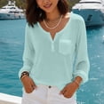 thumbnail image 6 of AloohaidyvioNo Boundaries Women's Long Sleeve Tops Casual Loose Soft Fall V Neck Shirts, 6 of 8