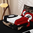 thumbnail image 5 of Erosebridal 8 Ball Zipper Queen Comforter Set with Fitted Sheet and 2 Pillowcases Lucky Zipper Bedding Set, Red Leopard, Black Reversible, 5 of 7
