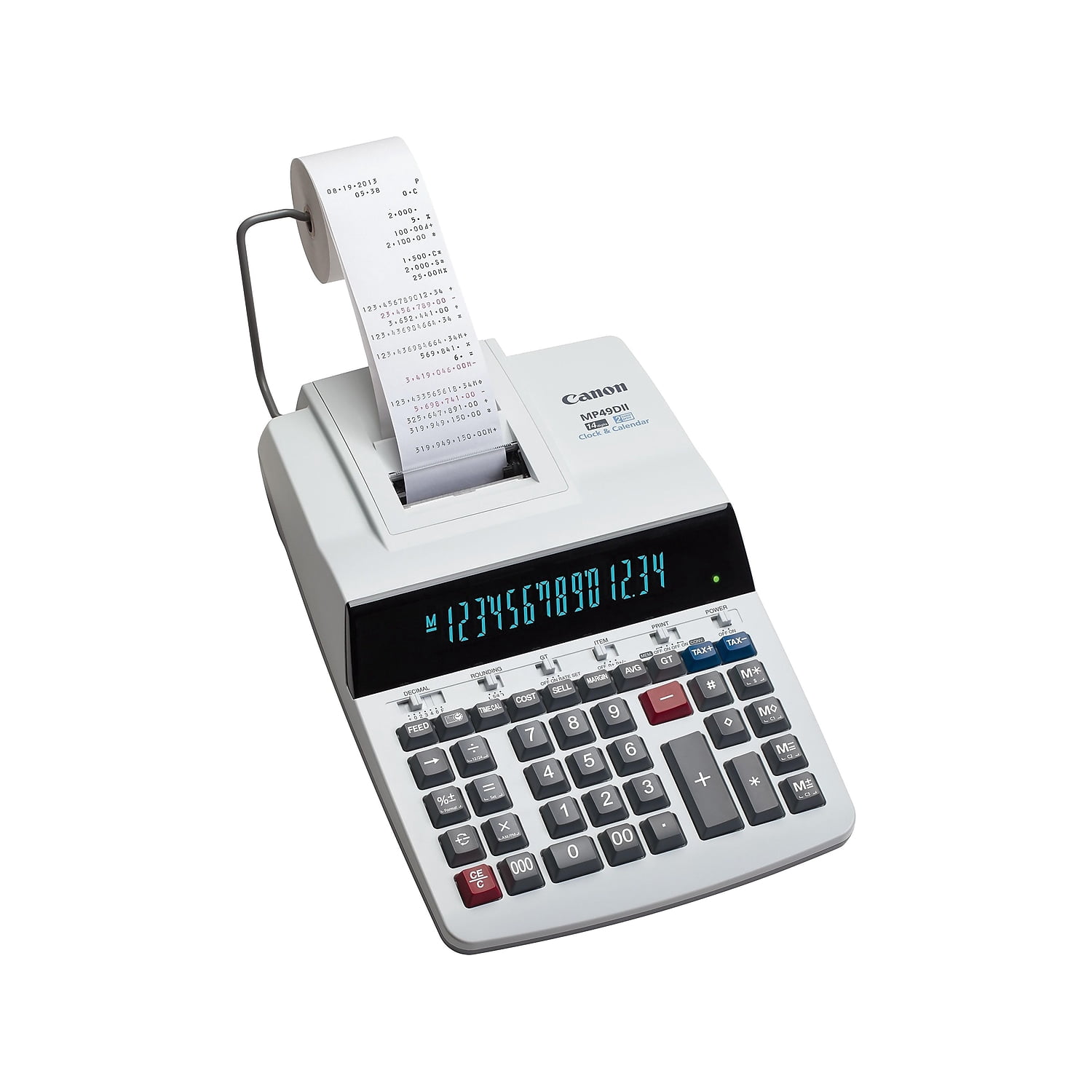 Canon MP49DII GB Desktop Printing Calculator 14-Digit, White