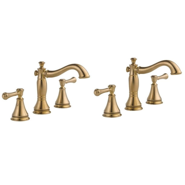 Delta Faucet Cassidy 2 Handle Widespread Lavatory Champagne