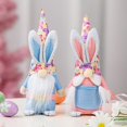 thumbnail image 2 of B Conejito de Pascua Gnomo hecho a mano conejo de peluche juguetes para adornos de muñecas primavera niños regalos de Pascua vacaciones fiesta en casa hogar D, 2 of 5