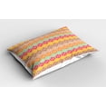 thumbnail image 2 of Ambesonne Ethnic Pillow Sham 2 Pack, Colorful Eastern Style Forms, 30"x20", Beige and Multicolor, 2 of 3
