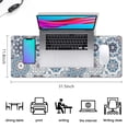 thumbnail image 5 of Long Mouse Pads for Desk,Blue Ethnic Geometric Pattern Desk Mats on Top Of Desks, Desk Mouse Pad Extra Large with 3mm Non-Slip Base and Stitched Edge for Gaming,Office,Work,Home 31.5"x11.8", 5 of 6