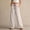 Beige, variant on Women's Pants Plus Size Petite Summer Loose Casual High Waisted Elastic Waistband Pocket Straight Leg Cropped Pants
