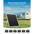 thumbnail image 4 of KFFKFF 30W 12V Solar Panel Battery Charger, Solar Battery Trickle Charger Maintainer with Intelligent MPPT Controller & Adjustable Mount Bracket, IP67 Waterproof, 4 of 9