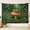 D, variant on XaaKee Tapestry Wall Hanging, Firefly Starry Glen Frog Wreath, High-Quality Polyester Large Tapestry, 60x40Inch