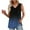 Blue, variant on Womens Shirts Trendy 2025 Color Block V Neck Casual Sleeveless Summer Camisole Blouse Flowy Loose Soft Womans Summer Tank
