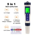thumbnail image 1 of Aqestyerly 5-In-1 Salinity Meter Water Proof Salinity Meter Aquarium Seawater Detector Digital Display with Backlight Water Quality Testing Detector 5-In-1 Salinity Meter,Waterproof Salinity Meter, 1 of 6