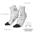 thumbnail image 4 of Goofa America Landmarks2 Pattern Non Slip Socks with Grips for Elderly, Crew Socks Yoga Hospital Socks Cushioned Sole Gripper Socks for Men Women, 4 of 5