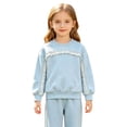 thumbnail image 5 of NIEWTR Baby Fall Winter Clothes Kids Long Sleeve Set 2PCs Crewneck Tee + Elastic Long Pants Breathable Pajamas Gift Set for 0-18 Months Toddler Outfits(A-Blue,4-5 Years), 5 of 6