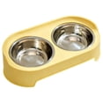 thumbnail image 2 of Bol pour Animaux Anti-Déversement, Mangeoire Double en Acier Inoxydable pour Chien, Conception Stable d'Alimentation avec Base en Caoutchouc, Bol Robuste pour Nourriture et Eau pour Animaux pour la Maison, Station d'Alimentation Propre à Finition Épurée, Cour et Jardin Intérieur Extérieur, 2 of 8