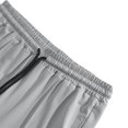 thumbnail image 6 of Cagogo Men Plus Size 2 Piece Outfits Collared Short Sleeve Top Elastic Waist Pants Solid Casual Tracksuit Summer Lounge Matching Set Vacation Travel, Gray 3XL, 6 of 7
