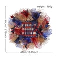 thumbnail image 3 of Couronne Patriotique Rouge Blanc Bleu Décoration de Porte Suspendue – Flore Artificielle Résistante aux Intempéries, Utilisation Extérieure Ou Intérieure, Couleur Durable, Facile à Accrocher, Accent Festif Polyvalent pour Porte d'Entrée, 3 of 6