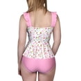 thumbnail image 3 of Littleforbig Modest Kawaii One Piece Swimwear Bathing Suit Swimsuit - Vintage Rose 3XL, 3 of 7