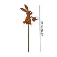 thumbnail image 3 of Metal Bunny Garden Stake,Outdoor Patio Planter Decor,Easter Spring Layout Ornament,Sturdy Weatherproof Craft Design,Vintage Style Decorative Accent,Indoor Outdoor Universal Decor, 3 of 7