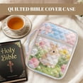 thumbnail image 7 of FOR U DESIGNS Rabbit Tulip Pattern Bible Cover Case Lightweight Bible Carrying Case Quilted Book Cover Bibles Organizer Cases Bible Carrier Easter Gifts with Handle and Zipper, 7 of 7