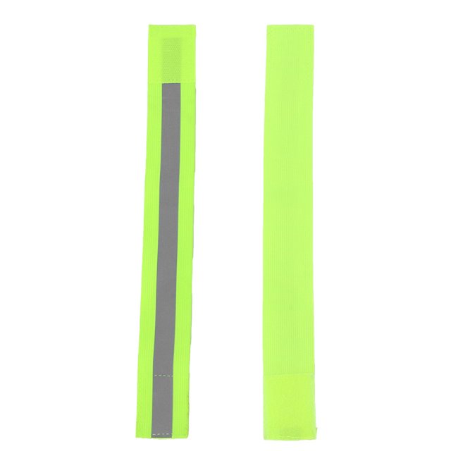 Pulseras y tobillos reflectantes amarillas para correr de noche y andar en bicicleta de forma segura