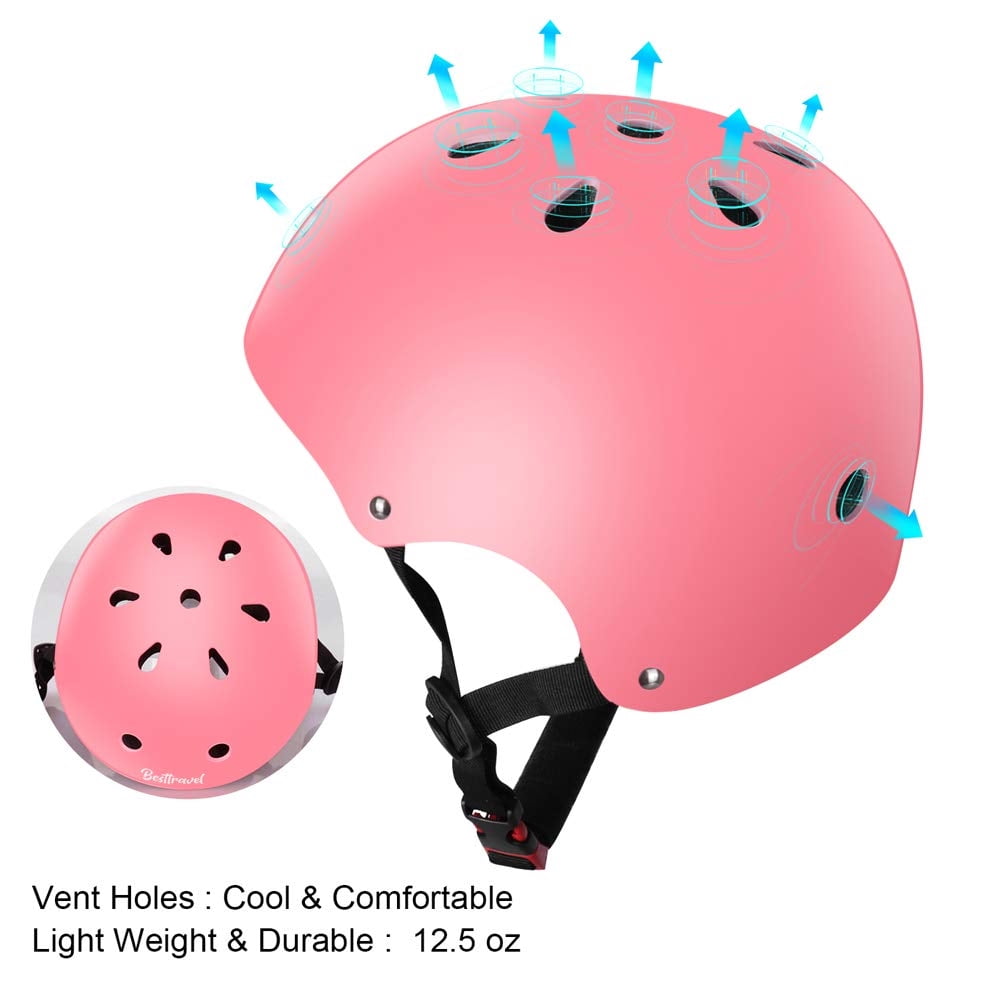 Kids Helmet, Toddler Helmet Adjustable Toddler Bike Helmet Ages 3-8 Years Old Boys Girls Multi-Sports Safety，Pink