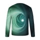 thumbnail image 4 of Blusas y camisas de manga larga con cuello redondo para hombre, blusa informal de manga larga con cuello redondo y estampado de rayas, blusa de poliéster para hombre, 4 of 5
