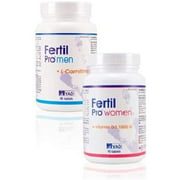 FERTIL PRO MEN + L- Carnitine and FERTIL PRO Women + Reishi Combo By YadTech - 100% Natural Health Suppliment. Recommended By Most Fertility Specialists Across Canada. 90 Days Supply.