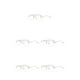 thumbnail image 1 of Gafas de lectura Minnieouse medio marco Anteojos Moda doble viga Interior Exterior Plata Blanco, 1 of 6