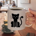 thumbnail image 4 of Cat Stick Figure Family Pet White Mug, 4 of 4