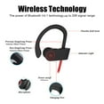 thumbnail image 3 of Bluetooth Headphones, 15Hrs Playtime Wireless 5.0 Earbuds IPX7 Waterproof Sport Running in-Ear Headsets w/Mic Stereo Sound Noise Cancelling for Work Home Office-Black, 3 of 10