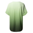thumbnail image 5 of DondPO Tshirts for Women,Fitted T Shirts Womens Casual Summer Tops Floral V Neck Tee T Shirt Printed Loose Side Split Tunic Vneck Tshirts,Basic Tees,Short Sleeve Shirts Green 5XL, 5 of 7