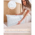 thumbnail image 5 of Blue Spring Floral Satin Pillowcase for Hair and Skin with Zipper, Soft Breathable Cooling Silk Pillow Cases, Summer Botanical Watercolor Throw Pillow Covers Queen Size 20"x30" Set of 2, 5 of 6