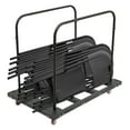 thumbnail image 2 of ChicHomey Folding Table Cart – 264.55lbs Capacity,Adjustable Support,4 Wheels with Brakes,Desk Trolley for Garage Home Warehouse Party Event, Black, 2 of 9